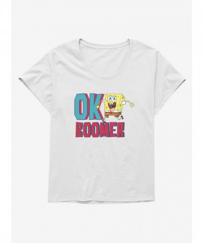 SpongeBob SquarePants Plus Size Tee for Girls - Scoop Neck Design
