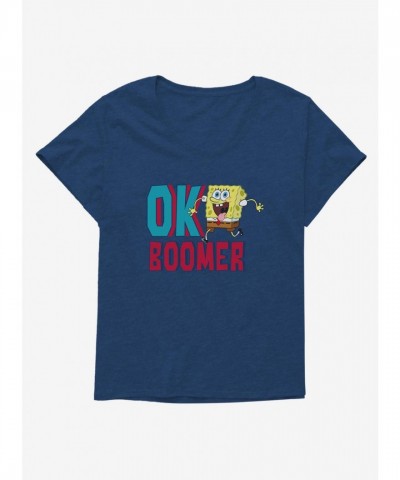 SpongeBob SquarePants Plus Size Tee for Girls - Scoop Neck Design