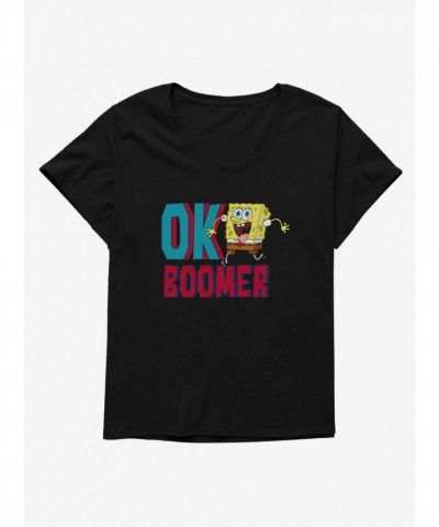 SpongeBob SquarePants Plus Size Tee for Girls - Scoop Neck Design