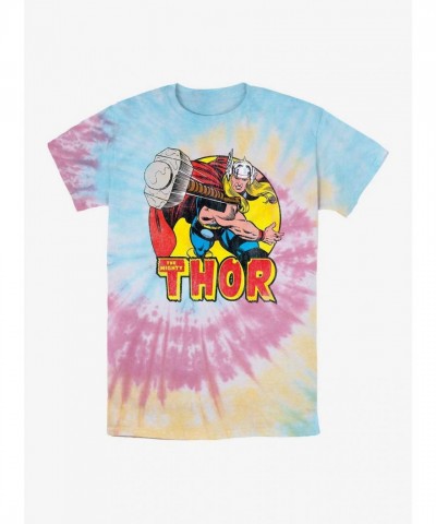 Marvel Mighty Thor Tie Dye T-Shirt for Men - Multi Colors