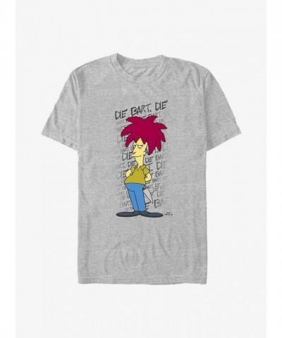 The Simpsons Die Bart Die T-Shirt - Grey for Men