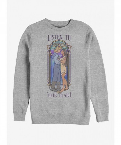 Disney Pocahontas Grey Sweatshirt - Men's Crew Neck