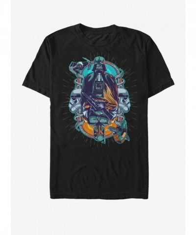 Star Wars Inspired Gods Of War Men's Cotton T-Shirt - Black