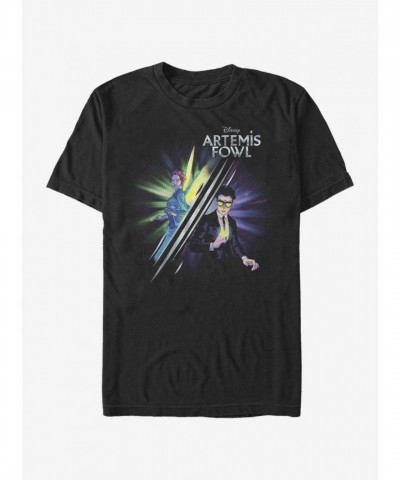 Disney Artemis Fowl Split T-Shirt for Men - Black