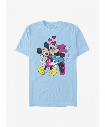 Disney Mickey Minnie Love T-Shirt for Men in Lightweight Cotton