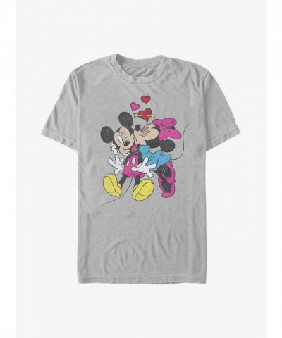 Disney Mickey Minnie Love T-Shirt for Men in Lightweight Cotton