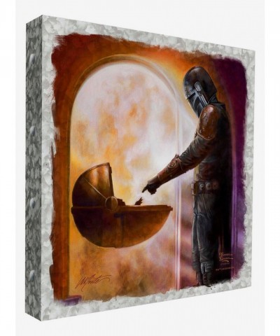 Star Wars Mandalorian Metal Art Box - 14" x 14" Decorative Turning Point Painting
