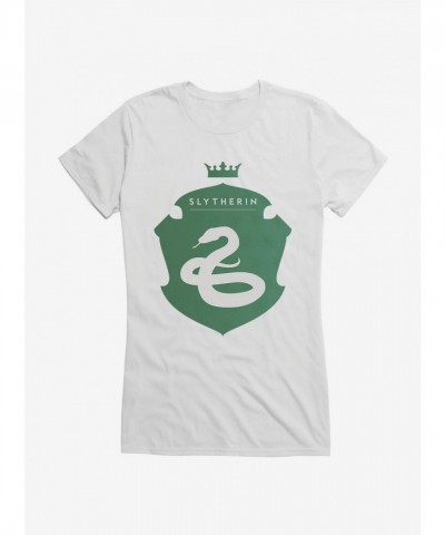Harry Potter Slytherin Shield for Girls - Junior Sizes Cotton T-Shirt