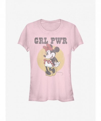 Disney Minnie Mouse "Grl Pwr" Pink Girls T-Shirt
