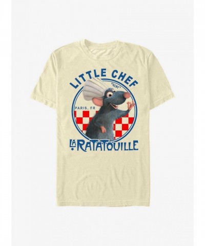 Disney Pixar Ratatouille Remy Inspired Lightweight Cotton Men's T-Shirt - Beige