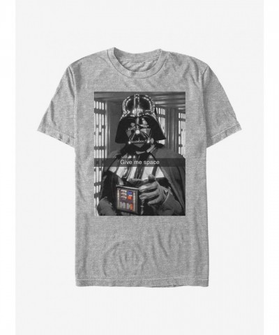 Star Wars Darth Vader Give Me Space Heather Gray T-Shirt - Unisex