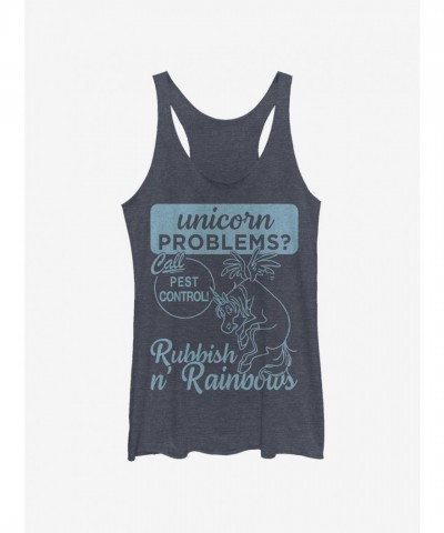 Disney Pixar Onward Rainbow & Rubbish Girls Tank Top - Blue