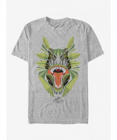 Dinosaur Jungle Grin Men's T-Shirt - Black