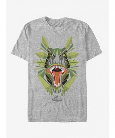 Dinosaur Jungle Grin Men's T-Shirt - Black