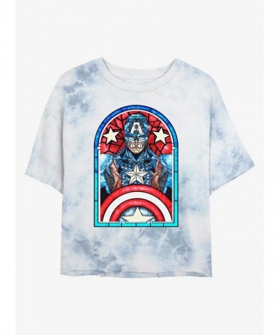 Marvel Captain America Theme Crop T-Shirt for Girls - Multi Colored