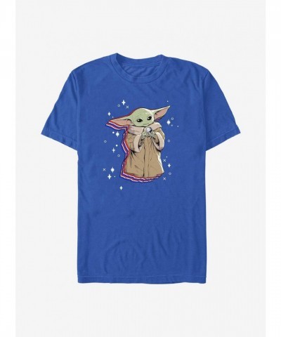 Mandalorian Child Blue T-Shirt - Lightweight Cotton for Men