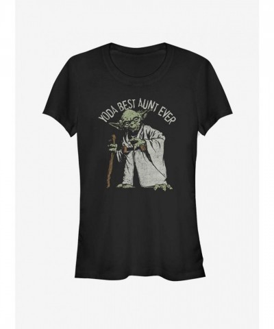 Star Wars Green Jedi Girl's T-Shirt - Black