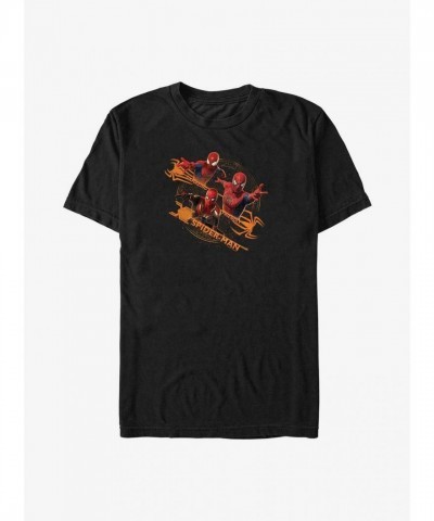Marvel Big & Tall T-Shirt - Friendly Amazing Spider-Man Design in Black - Men's Unisex
