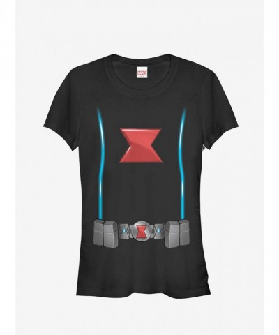 Marvel Girls Black Widow Costume T-Shirt - Black