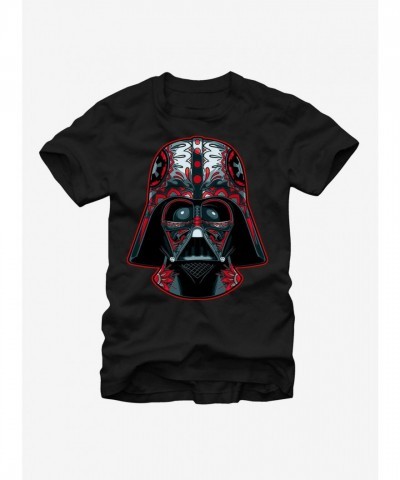 Star Wars Darth Vader Helmet Artwork Unisex T-Shirt - Black
