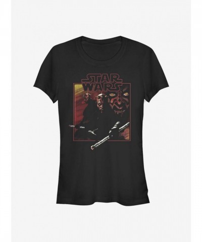 Star Wars Darth Maul Vintage Tee for Girls - Black