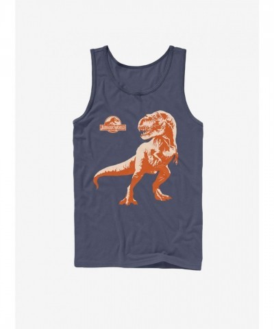 Jurassic Park Men's Blue Action Dino Tank Top