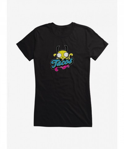 Invader Zim Gir Neon Tacos Junior Girls T-Shirt