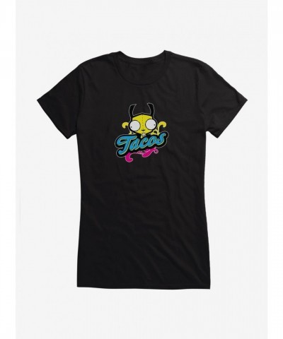 Invader Zim Gir Neon Tacos Junior Girls T-Shirt