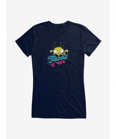 Invader Zim Gir Neon Tacos Junior Girls T-Shirt