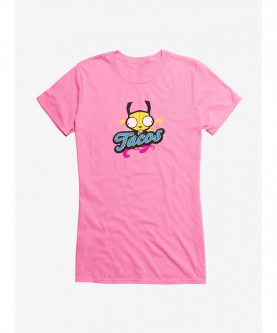 Invader Zim Gir Neon Tacos Junior Girls T-Shirt