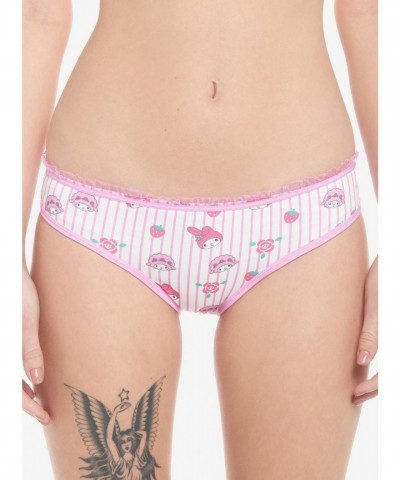 My Melody Cute Pink Stripe Panty with Lace Waistband