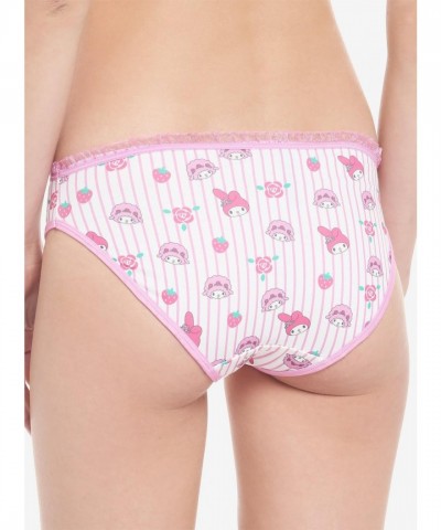 My Melody Cute Pink Stripe Panty with Lace Waistband