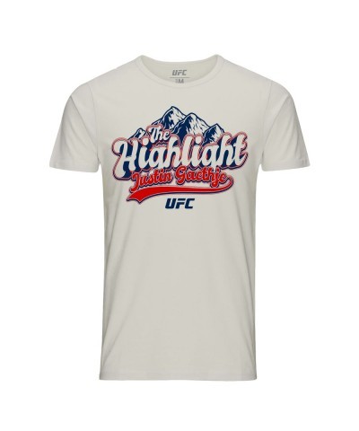 Men's UFC White Justin Gaethje Highlight Official T-Shirt