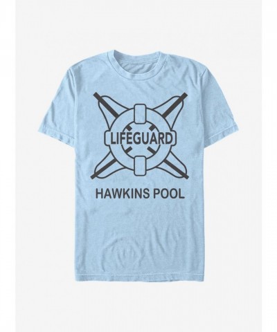 Soft Stranger Things Hawkins Lifeguard Shirt - Blue Men's