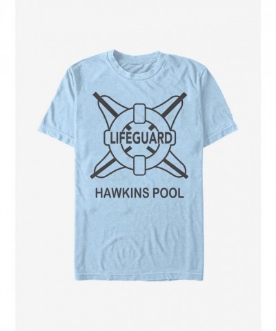 Soft Stranger Things Hawkins Lifeguard Shirt - Blue Men's