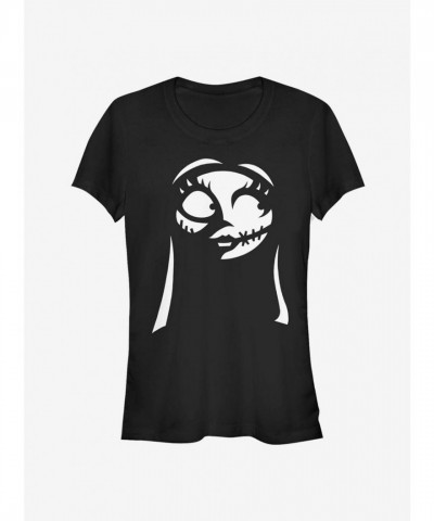 Disney Classic Nightmare Before Christmas Sally Shadow Print Lightweight Black T-Shirt for Girls