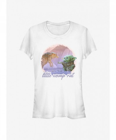 The Mandalorian Womp Rat Graphic Tee for Girls - Junior Sizes in White
