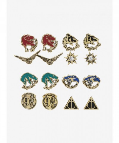 Harry Potter House Stud Earrings - Magical Jewelry Set for Fans