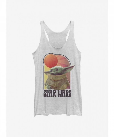 Star Wars Mandalorian Child Vintage Girls Tank Top - White