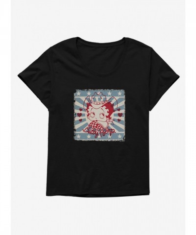Betty Boop Western Cowgirl Tee for Women Plus Sizes