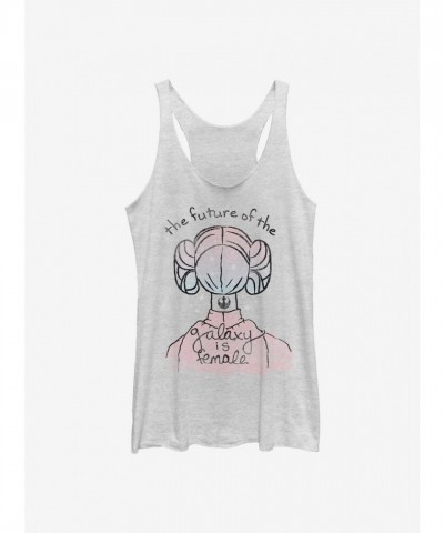 Star Wars Inspired Galaxy Girls Tank Top - White Women's