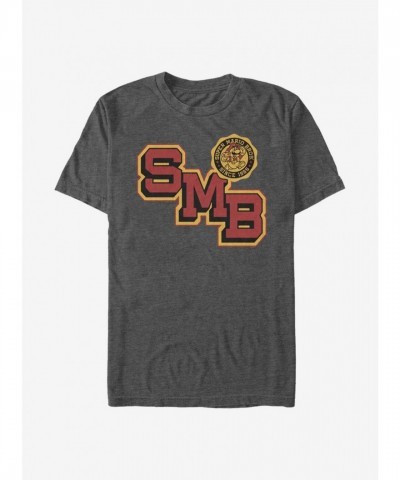 Super Mario Varsity Squad Grey T-Shirt for Men