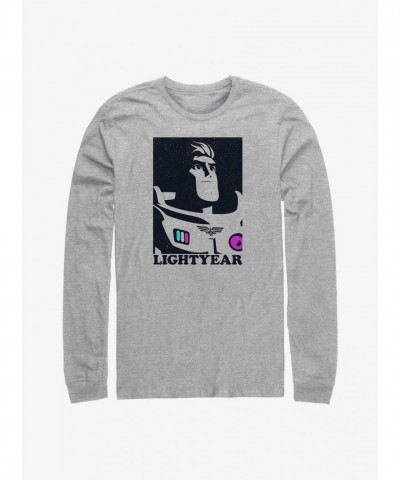 Disney Lightyear Contrast T-Shirt for Men - Grey Comfortable Cotton Blend
