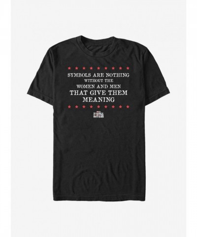 Marvel The Falcon And Winter Soldier Symbol T-Shirt - Black Men's