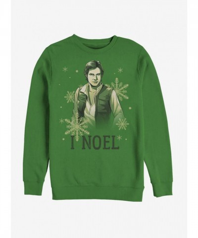 Han Solo Star Wars Green Noel Crew Sweatshirt for Men