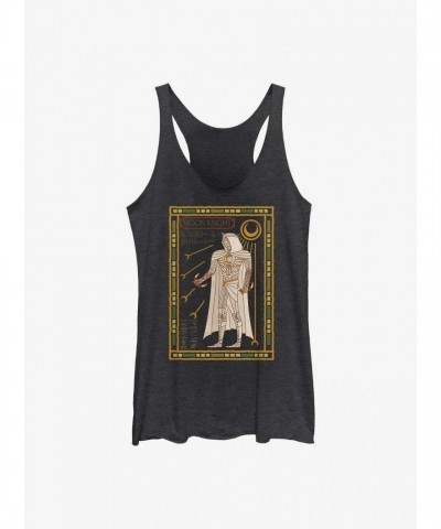 Marvel Moon Knight Tarot Tank Top for Girls - Black