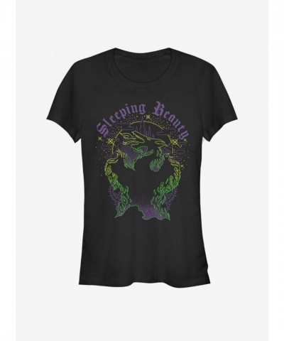 Disney Villains Maleficent Aurora Dream Junior T-Shirt - Black