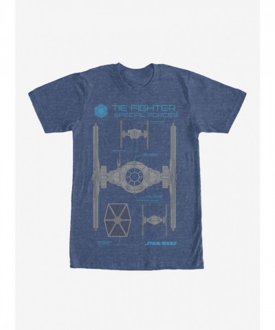 Star Wars TIE Fighter Special Forces Navy Blue T-Shirt