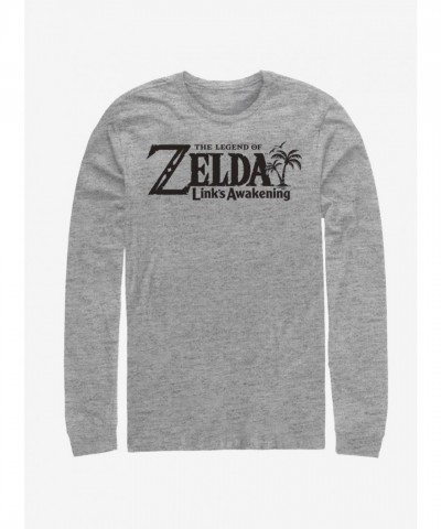 Nintendo Link's Awakening Grey Long-Sleeve T-Shirt for Men