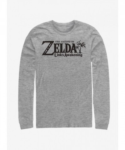 Nintendo Link's Awakening Grey Long-Sleeve T-Shirt for Men